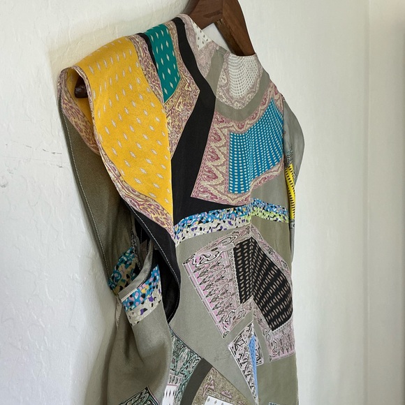 Etro Milano Silk Top Women’s Size 42 Multicolor Patchwork Print IT 42 (US 6–8) - Picture 7 of 7